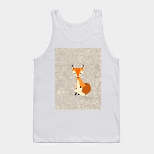 Cute fox on textured background Tank Top